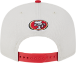 Picture of Men's San Francisco 49ers New Era Stone/Scarlet 2023 NFL Draft 9FIFTY Snapback Adjustable Hat