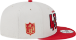 Picture of Men's San Francisco 49ers New Era Stone/Scarlet 2023 NFL Draft 9FIFTY Snapback Adjustable Hat