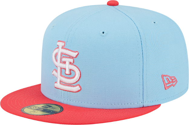 Picture of Men's St. Louis Cardinals New Era Light Blue/Red Spring Basic Two-Tone 59FIFTY Fitted Hat