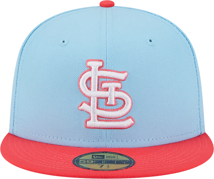 Men's St. Louis Cardinals New Era Light Blue/Red Spring Basic Two-Tone 59FIFTY Fitted Hat back view