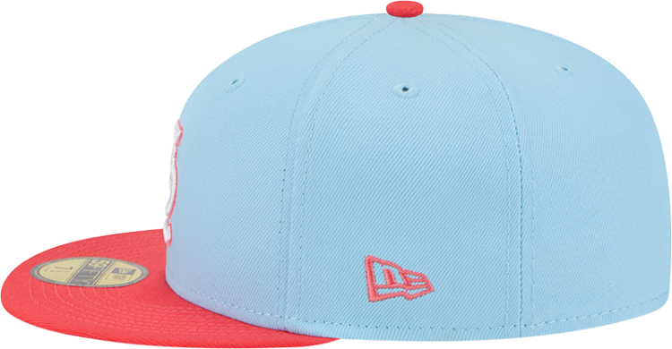 Men's St. Louis Cardinals New Era Light Blue/Red Spring Basic Two-Tone 59FIFTY Fitted Hat detail view