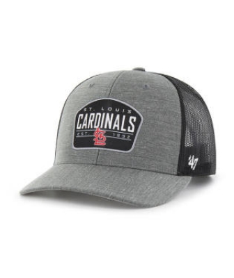 ’47 Men's St. Louis Cardinals Adjustable Trucker Hat - Charcoal front view