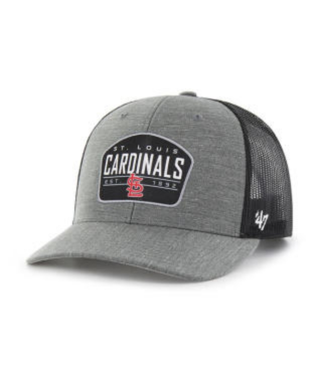 ’47 Men's St. Louis Cardinals Adjustable Trucker Hat - Charcoal front view
