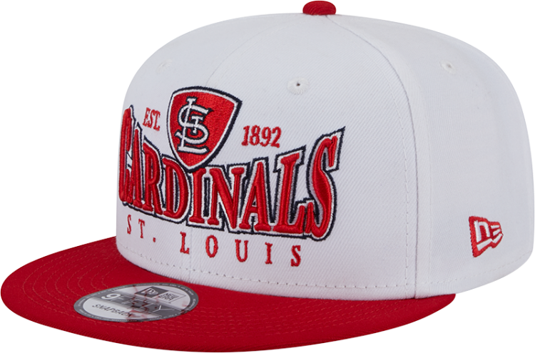 St. Louis Cardinals New Era Crest 9FIFTY Snapback Hat - White/Red front view