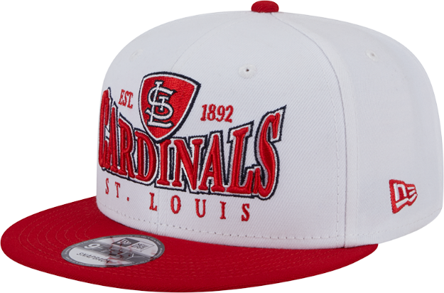 Picture of St. Louis Cardinals New Era Crest 9FIFTY Snapback Hat - White/Red