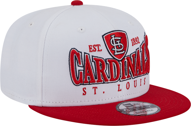 St. Louis Cardinals New Era Crest 9FIFTY Snapback Hat - White/Red side view