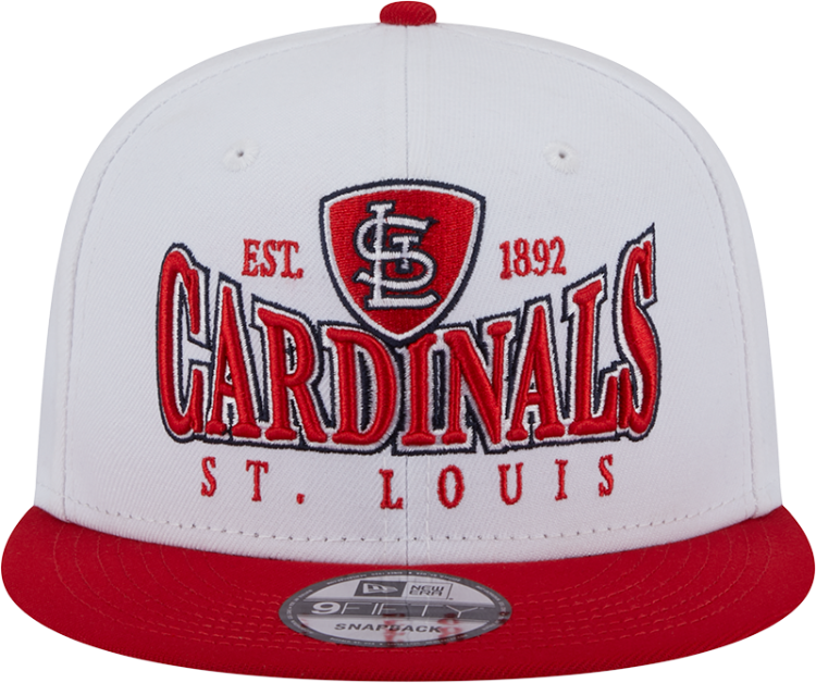 St. Louis Cardinals New Era Crest 9FIFTY Snapback Hat - White/Red back view
