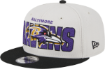 Picture of Men's Baltimore Ravens New Era Stone/Black 2023 NFL Draft 9FIFTY Snapback Adjustable Hat