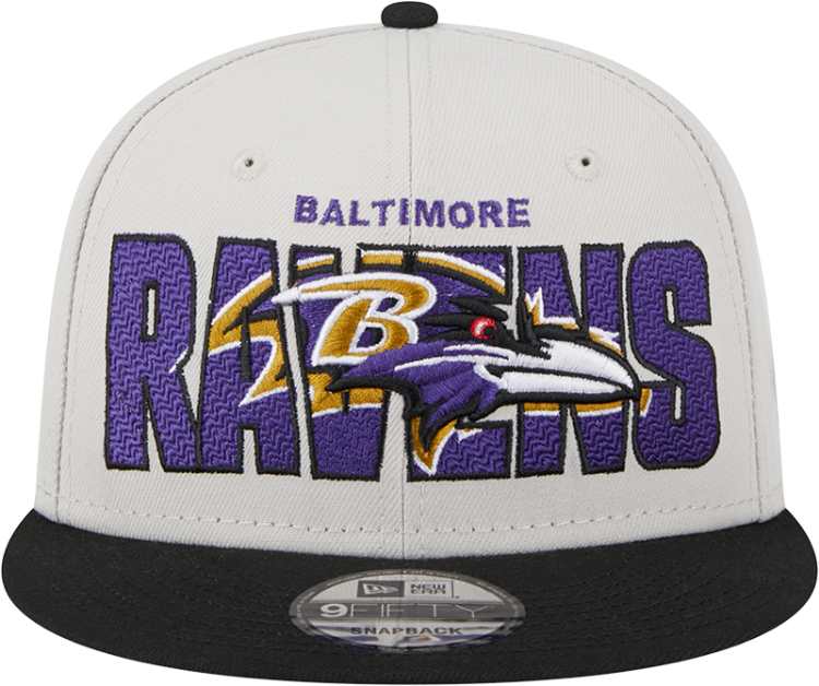 Picture of Men's Baltimore Ravens New Era Stone/Black 2023 NFL Draft 9FIFTY Snapback Adjustable Hat
