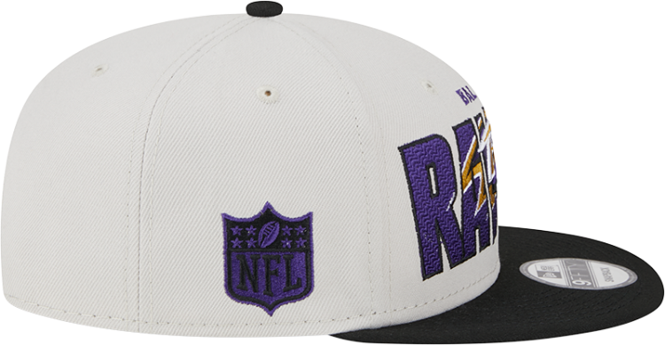 Picture of Men's Baltimore Ravens New Era Stone/Black 2023 NFL Draft 9FIFTY Snapback Adjustable Hat