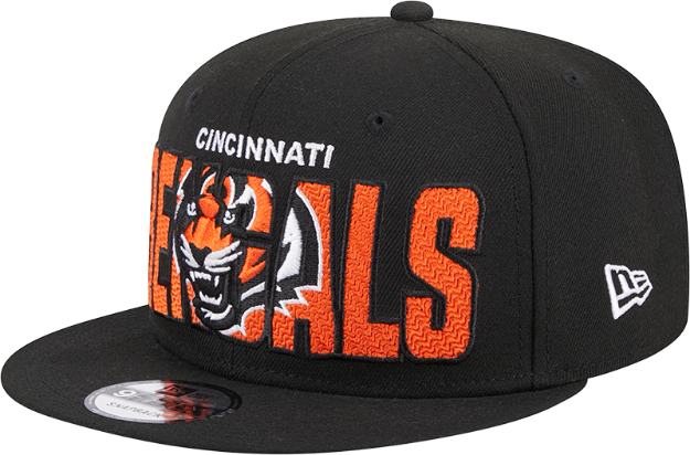 Picture of Men's Cincinnati Bengals New Era Black 2023 NFL Draft 9FIFTY Snapback Adjustable Hat