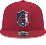 Picture of New Era St. Louis City SC Soccer 9Fifty Lava Red Snapback Hat