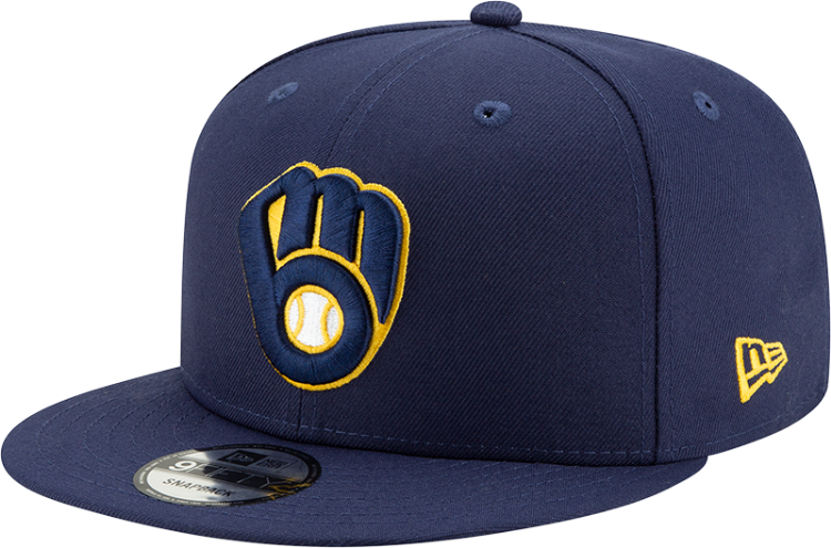 Picture of Milwaukee Brewers New Era team Color 9Fifty Snapback Hat - Navy