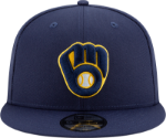 Picture of Milwaukee Brewers New Era team Color 9Fifty Snapback Hat - Navy