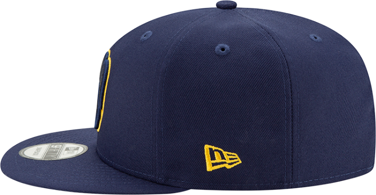 Picture of Milwaukee Brewers New Era team Color 9Fifty Snapback Hat - Navy