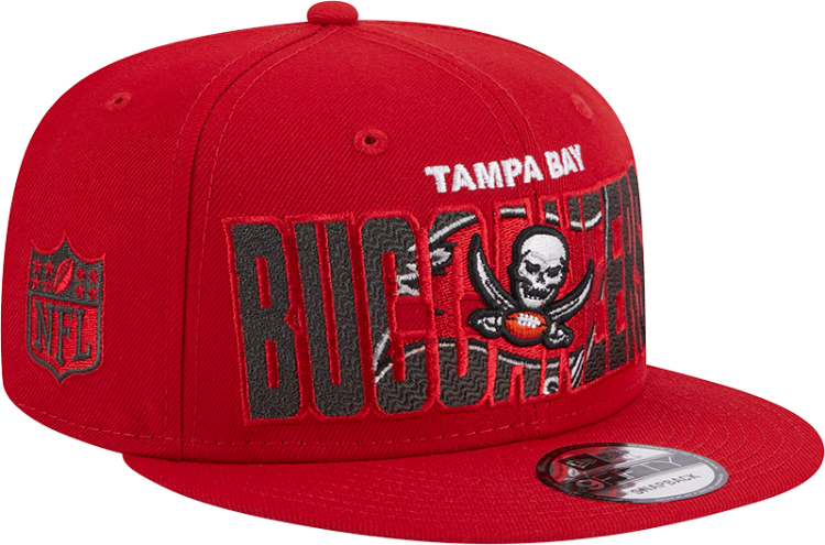 Men's Tampa Bay Buccaneers New Era Red 2023 NFL Draft 9FIFTY Snapback Adjustable Hat front view