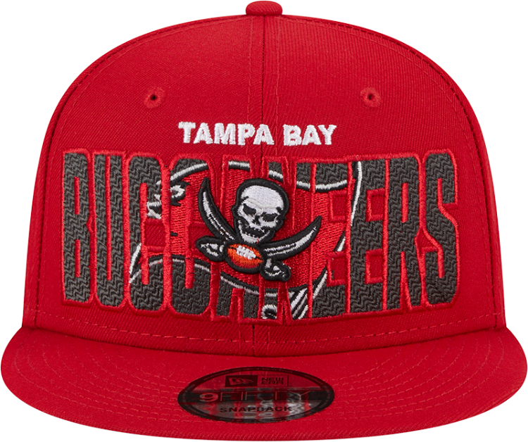 Men's Tampa Bay Buccaneers New Era Red 2023 NFL Draft 9FIFTY Snapback Adjustable Hat back view