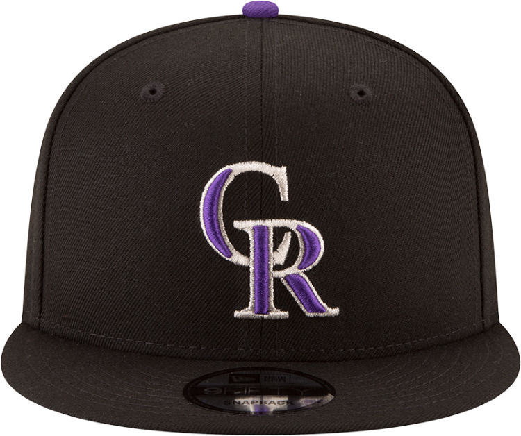 Colorado Rockies NewEra Team Color 950 Snapback Hat - Black back view
