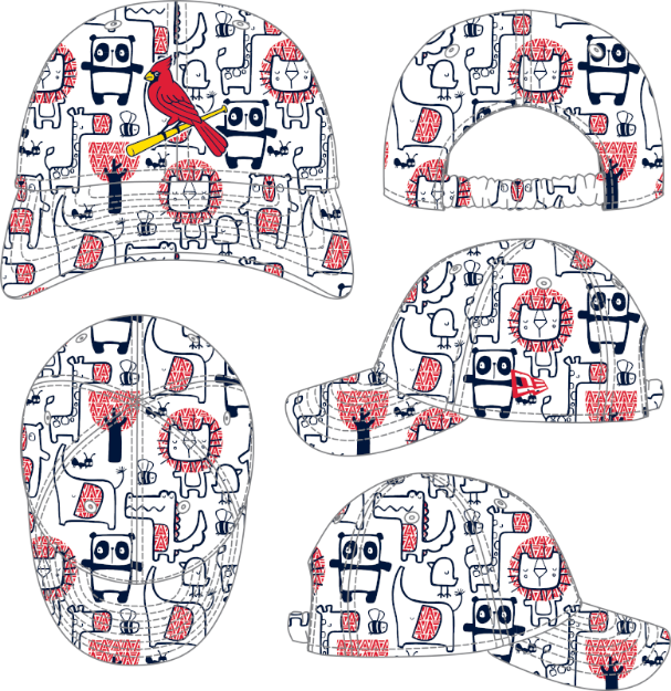 Headz n Threadz Sports Apparel Superstore and Customization. St. Louis  Cardinals Alternate New Era Toddler Zoo Pattern 9FORTY Flex Hat - White hats,  St. Louis Cardinals Alternate New Era Toddler Zoo Pattern