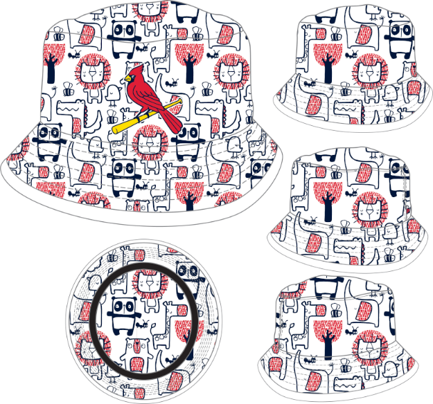 Headz n Threadz Sports Apparel Superstore and Customization. St. Louis  Cardinals Alternate New Era Toddler Zoo Bucket Hat hats, St. Louis  Cardinals Alternate New Era Toddler Zoo Bucket Hat Snapback hats, St.