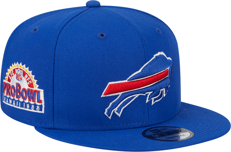 Buffalo Bills New Era Patch Up 1988 Pro Bowl 9FIFTY Snapback Hat - Royal side view