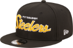 Picture of Men's Pittsburgh Steelers New Era Black Script 9FIFTY Snapback Hat