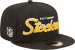 Picture of Men's Pittsburgh Steelers New Era Black Script 9FIFTY Snapback Hat