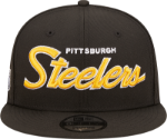 Picture of Men's Pittsburgh Steelers New Era Black Script 9FIFTY Snapback Hat