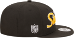 Picture of Men's Pittsburgh Steelers New Era Black Script 9FIFTY Snapback Hat