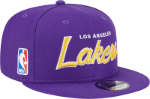 Picture of Men's Los Angeles Lakers New Era Purple Script Up 9FIFTY Snapback Hat