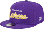 Picture of Men's Los Angeles Lakers New Era Purple Script Up 9FIFTY Snapback Hat