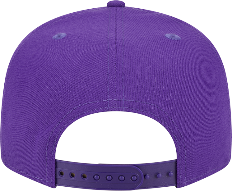 Men's Los Angeles Lakers New Era Purple Script Up 9FIFTY Snapback Hat image 6