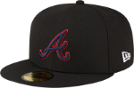 Picture of Atlanta Braves Metallic Logo New Era 5950 Fitted Hat