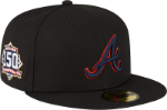 Picture of Atlanta Braves Metallic Logo New Era 5950 Fitted Hat