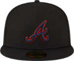 Picture of Atlanta Braves Metallic Logo New Era 5950 Fitted Hat