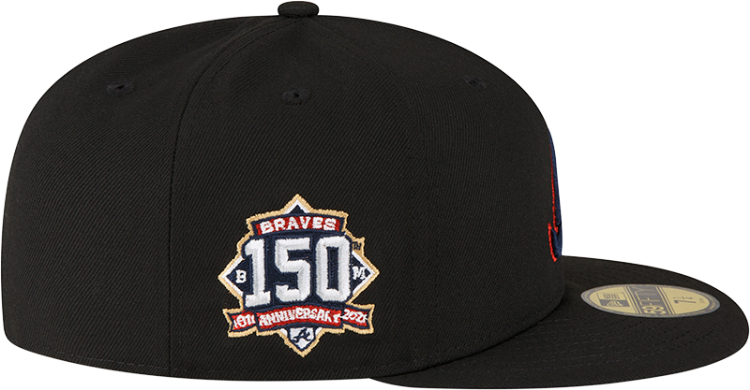 Picture of Atlanta Braves Metallic Logo New Era 5950 Fitted Hat