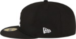 Picture of Chicago White Sox METALLIC LOGO SIDE-PATCH Black Fitted Hat by New Era