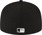 Picture of Chicago White Sox METALLIC LOGO SIDE-PATCH Black Fitted Hat by New Era