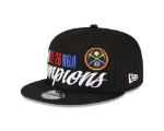 Picture of Denver Nuggets New Era 2023 NBA Finals Champions Locker Room 9FIFTY Snapback Hat - Black