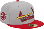 Picture of Men's St. Louis Cardinals New Era Gray Retro Jersey Script 59FIFTY Fitted Hat