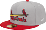 Picture of Men's St. Louis Cardinals New Era Gray Retro Jersey Script 59FIFTY Fitted Hat