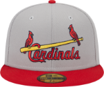 Picture of Men's St. Louis Cardinals New Era Gray Retro Jersey Script 59FIFTY Fitted Hat