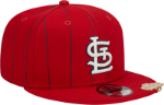 Picture of Men's St. Louis Cardinals New Era Red World Series Clip Pinstripe 9FIFTY Snapback Hat