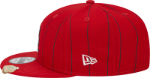 Picture of Men's St. Louis Cardinals New Era Red World Series Clip Pinstripe 9FIFTY Snapback Hat