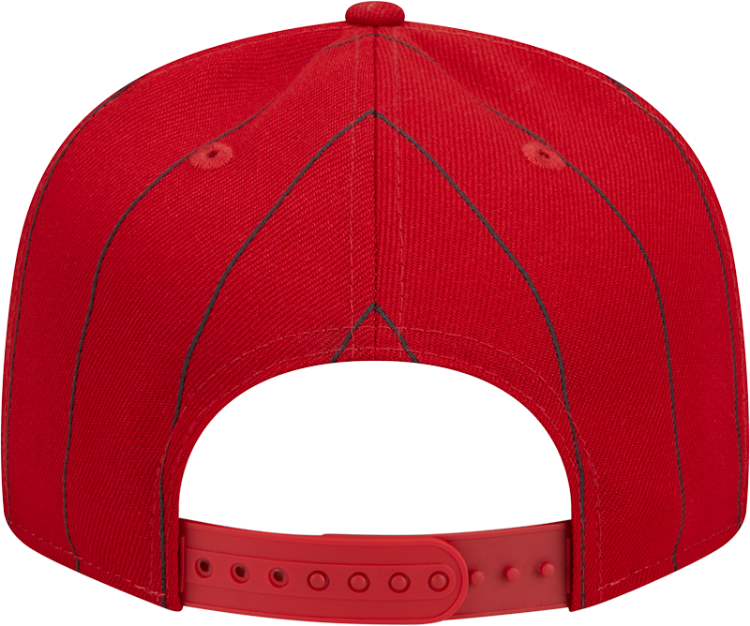 Picture of Men's St. Louis Cardinals New Era Red World Series Clip Pinstripe 9FIFTY Snapback Hat