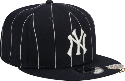 Men's New York Yankees New Era Navy 2009 World Series Clip Pinstripe 9FIFTY Snapback Hat front view