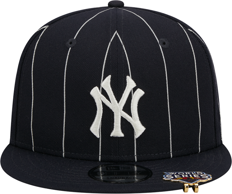 Men's New York Yankees New Era Navy 2009 World Series Clip Pinstripe 9FIFTY Snapback Hat back view