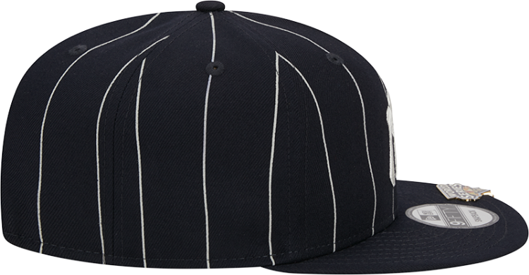 Men's New York Yankees New Era Navy 2009 World Series Clip Pinstripe 9FIFTY Snapback Hat image 5