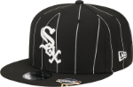 Picture of Men's Chicago White Sox New Era Black World Series Clip Pinstripe 9FIFTY Snapback Hat