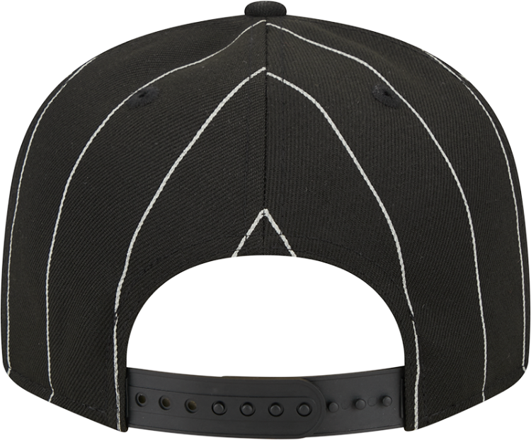 Picture of Men's Chicago White Sox New Era Black World Series Clip Pinstripe 9FIFTY Snapback Hat